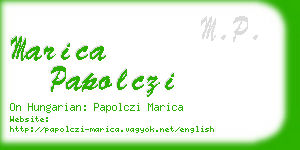 marica papolczi business card